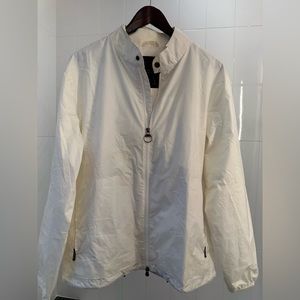 Z Zegna White Windbreaker Jacket | Size L | Modern Style and Weather Protection